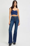 RISEN High Rise Dark Wash Flare Jeans