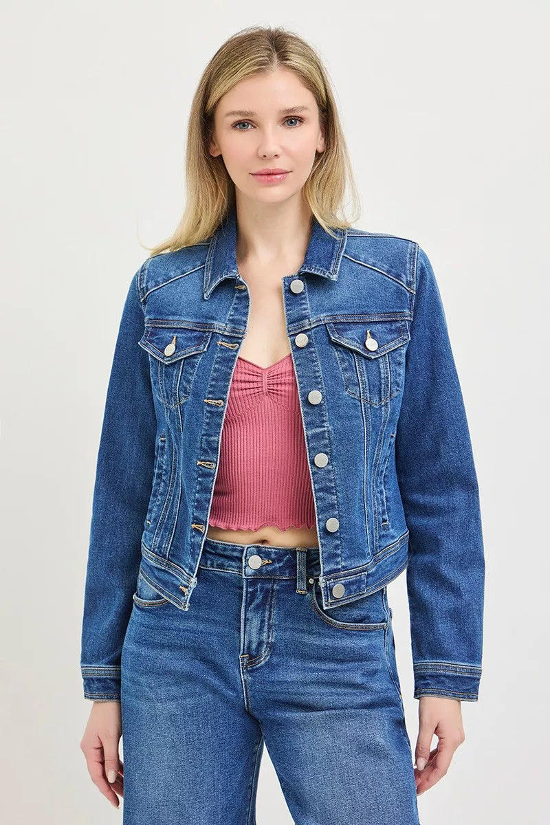 Risen Basic Fitted Denim Jacket