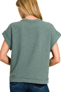 Cotton Slub Short Sleeve Tee and Pants Set