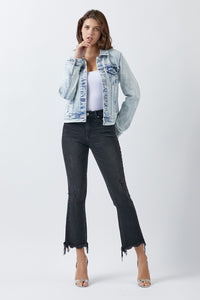 RISEN Acid Wash Soft Classic Denim Jacket