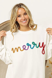 Merry Tinsel Pullover Sweatshirt