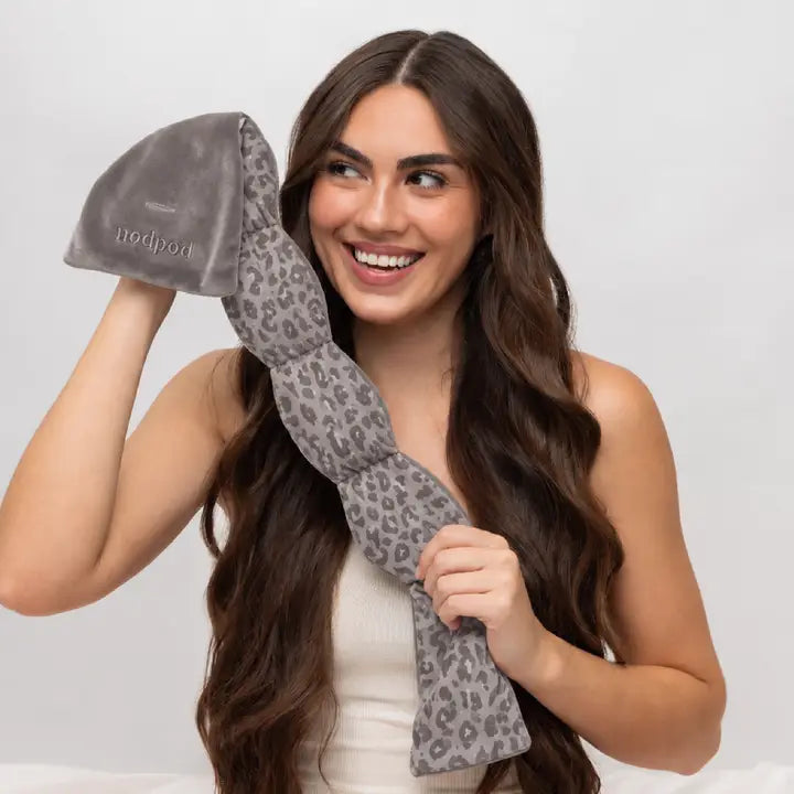 Snow Leopard Nodpod Weighted Sleep Mask