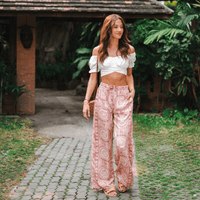 Lotus and Luna Baja Wide Leg Drawstring Pants
