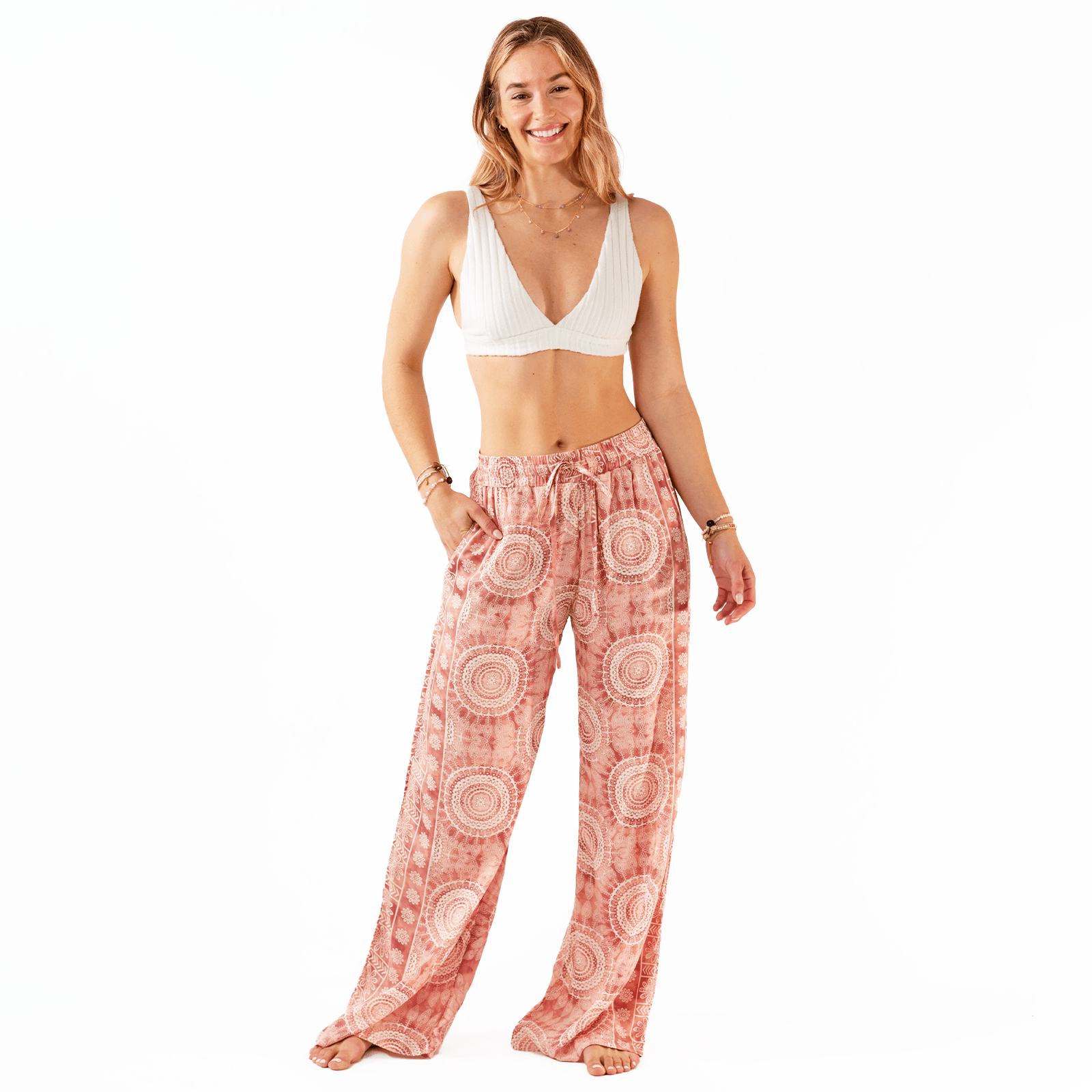 Lotus and Luna Baja Wide Leg Drawstring Pants