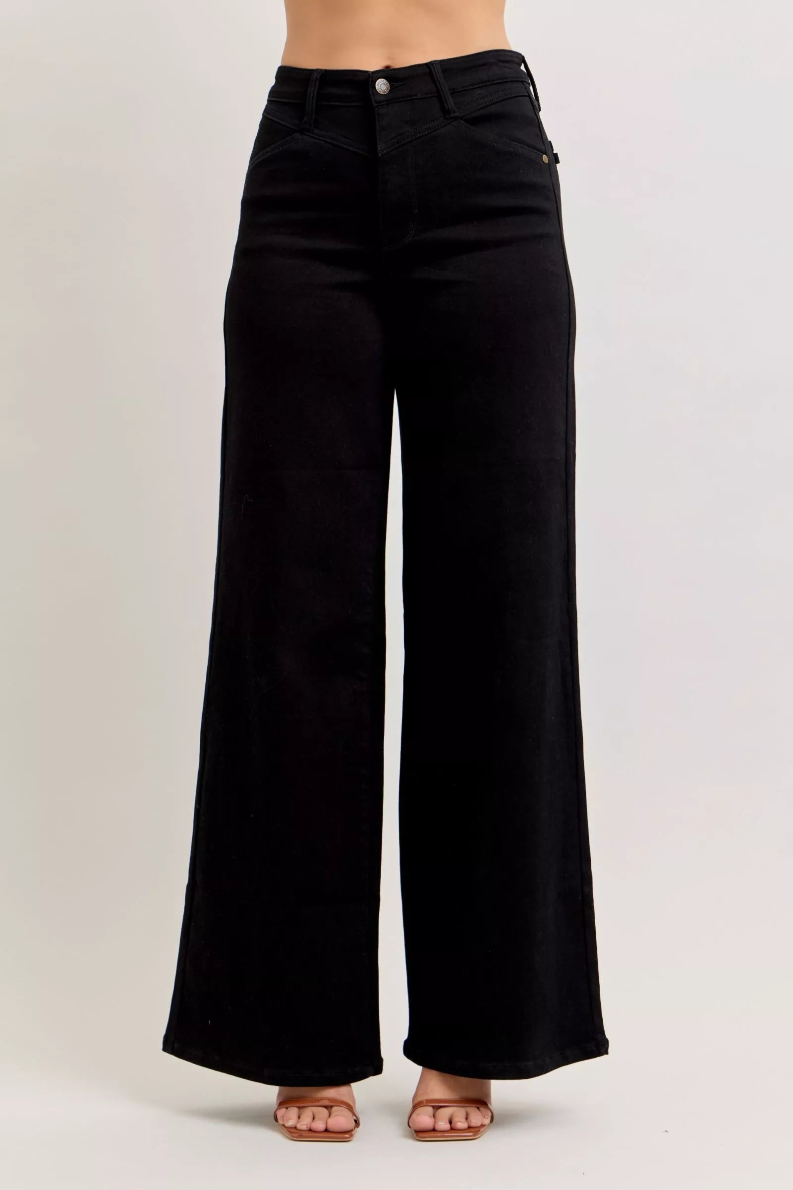 Judy Blue High Rise Front Yoke Wide Leg Jeans