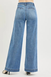Risen Tummy Control High Rise Wide Leg Jeans PW21734