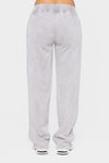 Mono B Elastic Waist Fleece Pants with Pockets. Light Gray fleece sweatpants with an elastic waistband and pockets. 