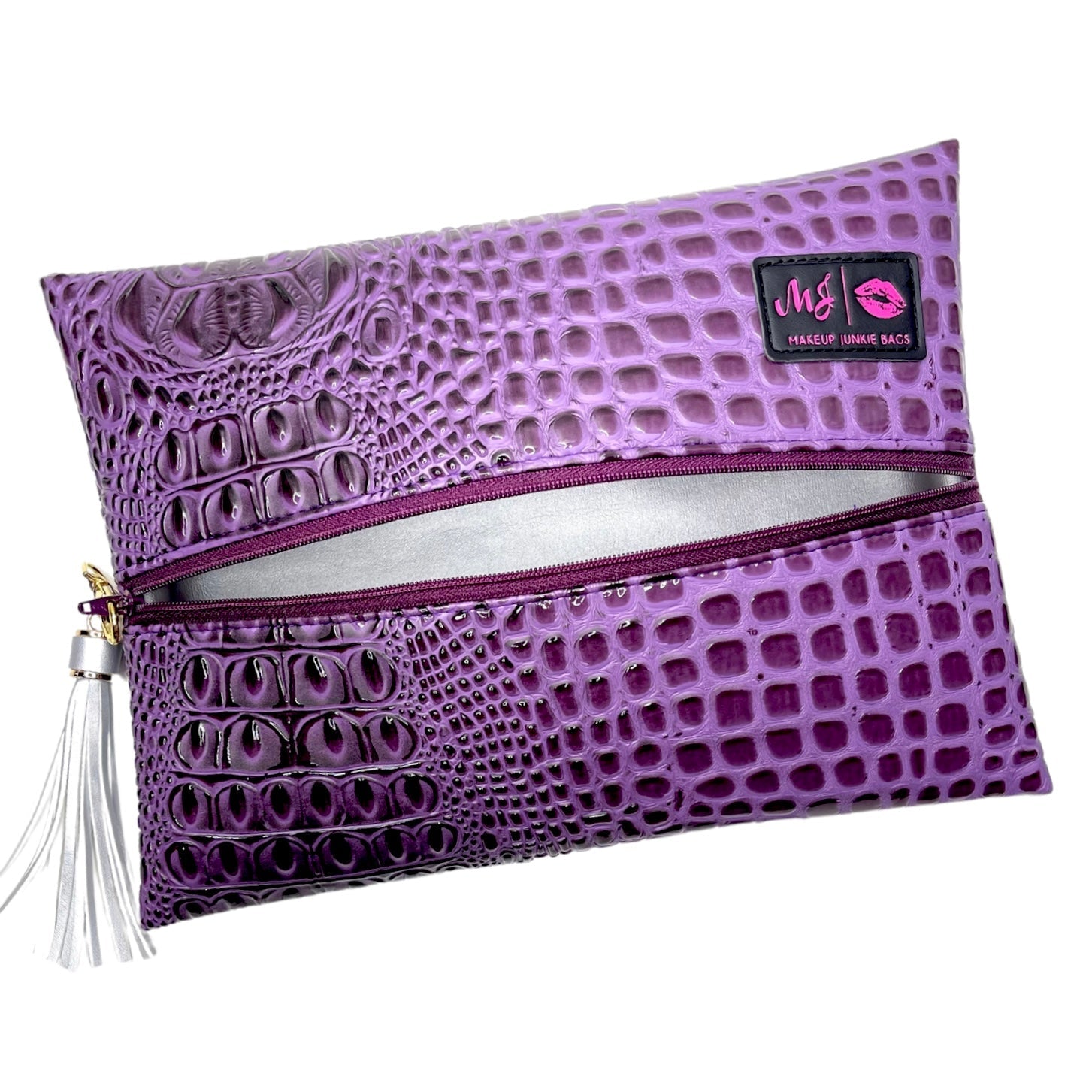 Makeup Junkie Bags Bubble Gator Amethyst