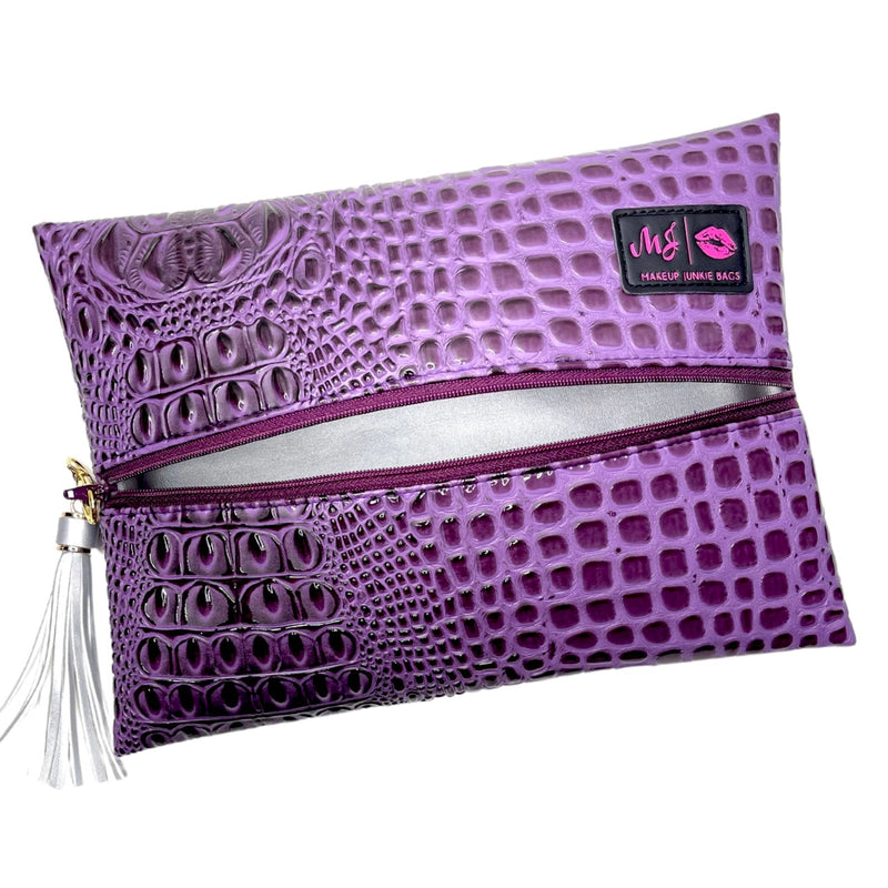 Makeup Junkie Bags Bubble Gator Amethyst