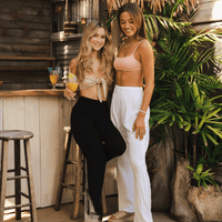 Lotus and Luna Black Wide Leg Cotton Pants