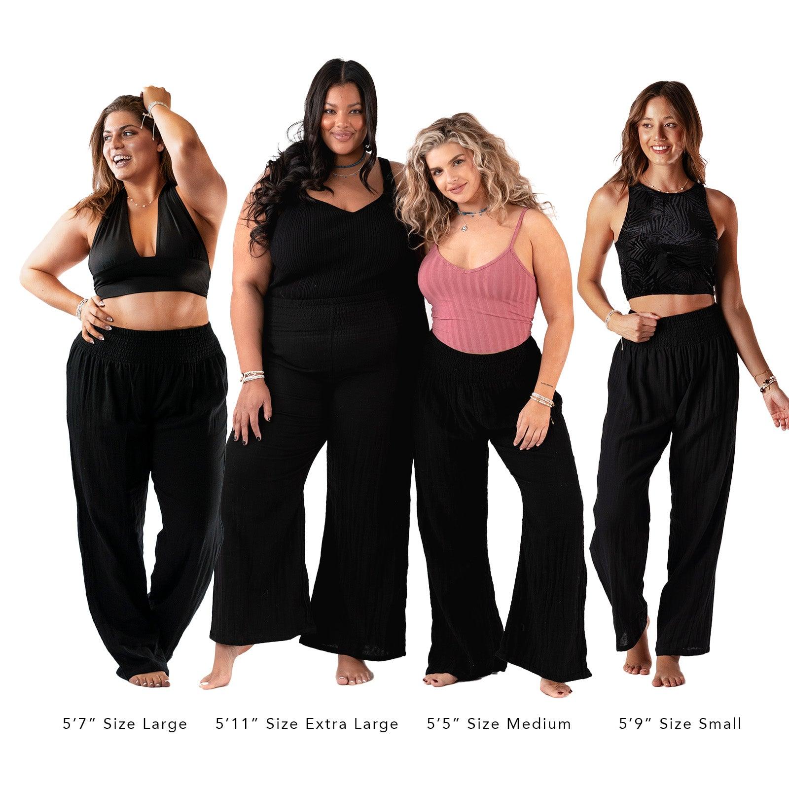Lotus and Luna Black Wide Leg Cotton Pants