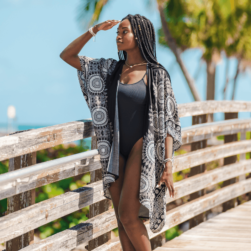 Lotus and Luna Bondi Mandala Kimono