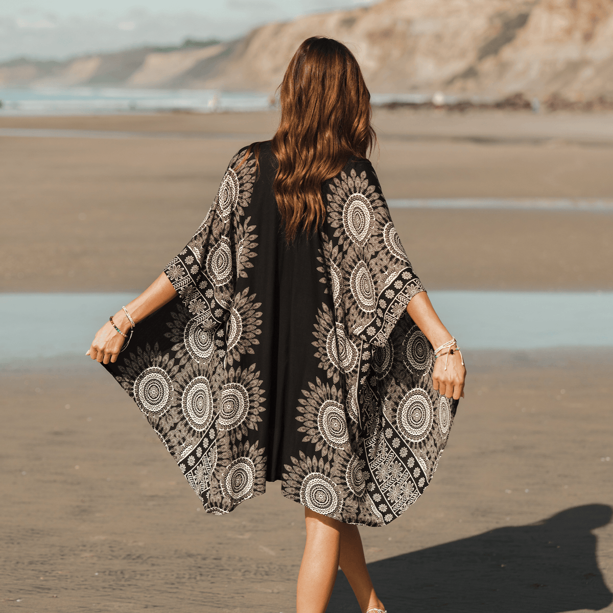 Lotus and Luna Bondi Mandala Kimono