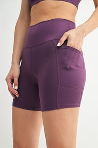 Mono B Venice Cloud Light Sculpt Biker Shorts - Merlot