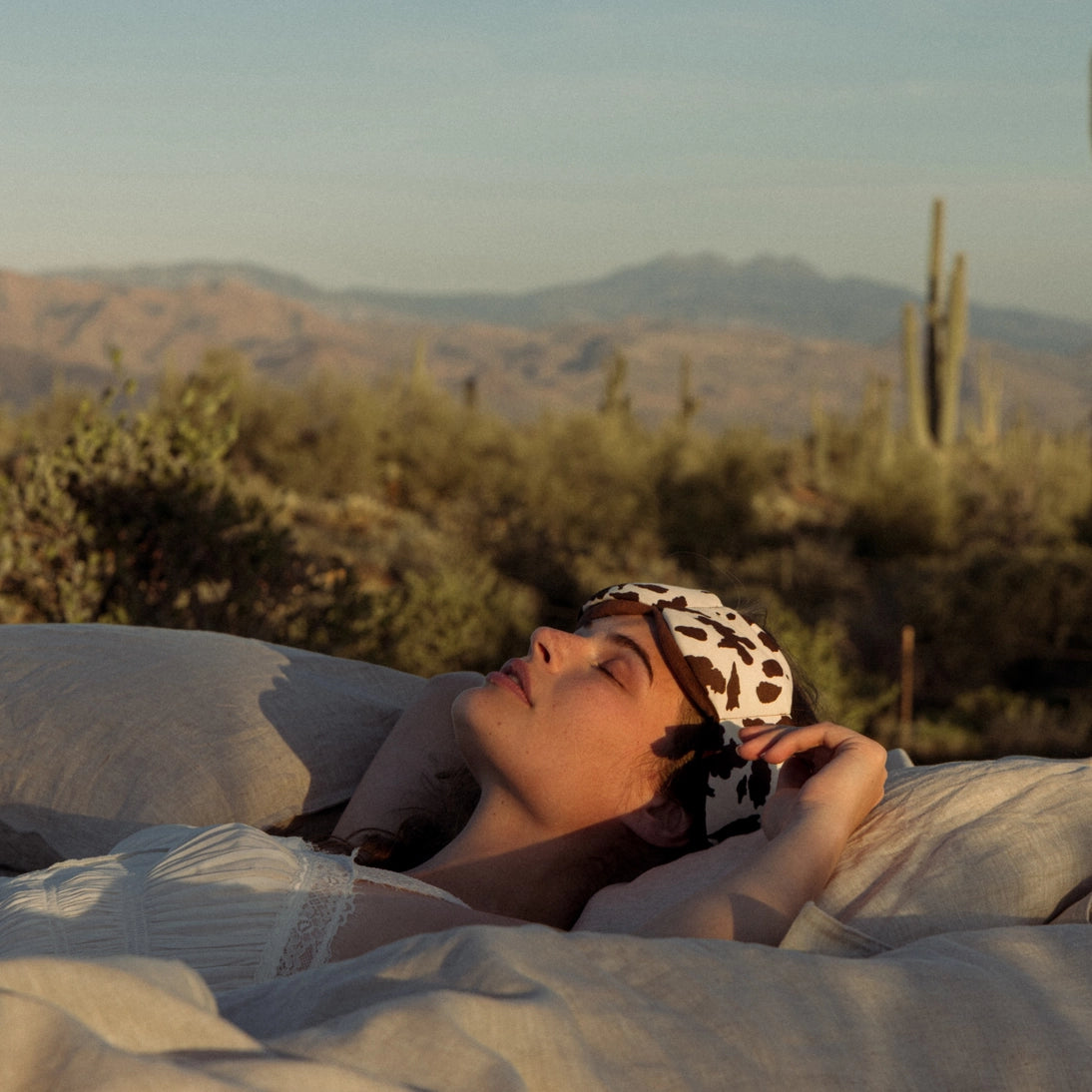 Nodpod Sleep Mask: The Weighted Blanket For Your Eyes - Cowhide