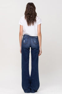 Flying Monkey High Rise Distressed Wide Leg Jeans