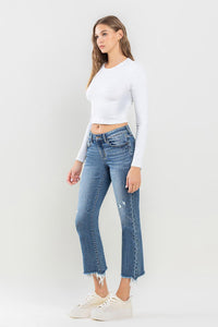 Lovervet Mid Rise Crop Bootcut Jeans