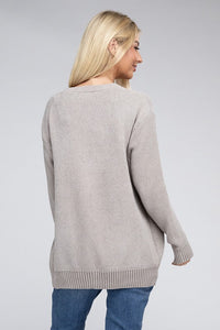 Mallory Melange Open Front Sweater Cardigan