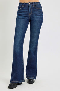 RISEN High Rise Dark Wash Flare Jeans