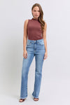 Judy Blue High Rise Raw Hem Bootcut Jeans 82486