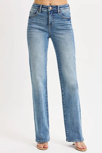 Risen High Rise Tummy Control Classic Straight Jeans