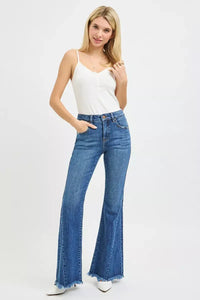 Risen Mid Rise with Side Seam Detailing Flare Jeans
