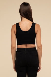 Scoop Ribbed Seamless Crop Top