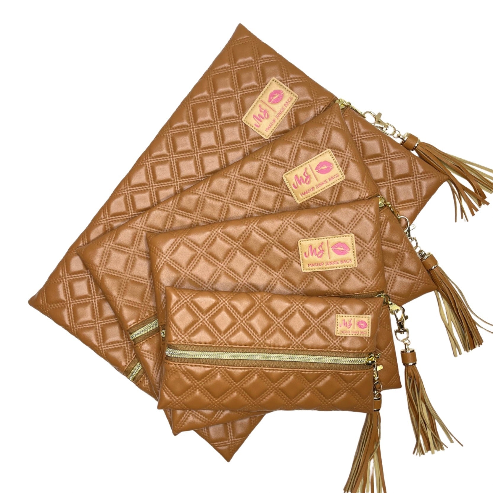 Makeup Junkie Bags Heirloom Cognac