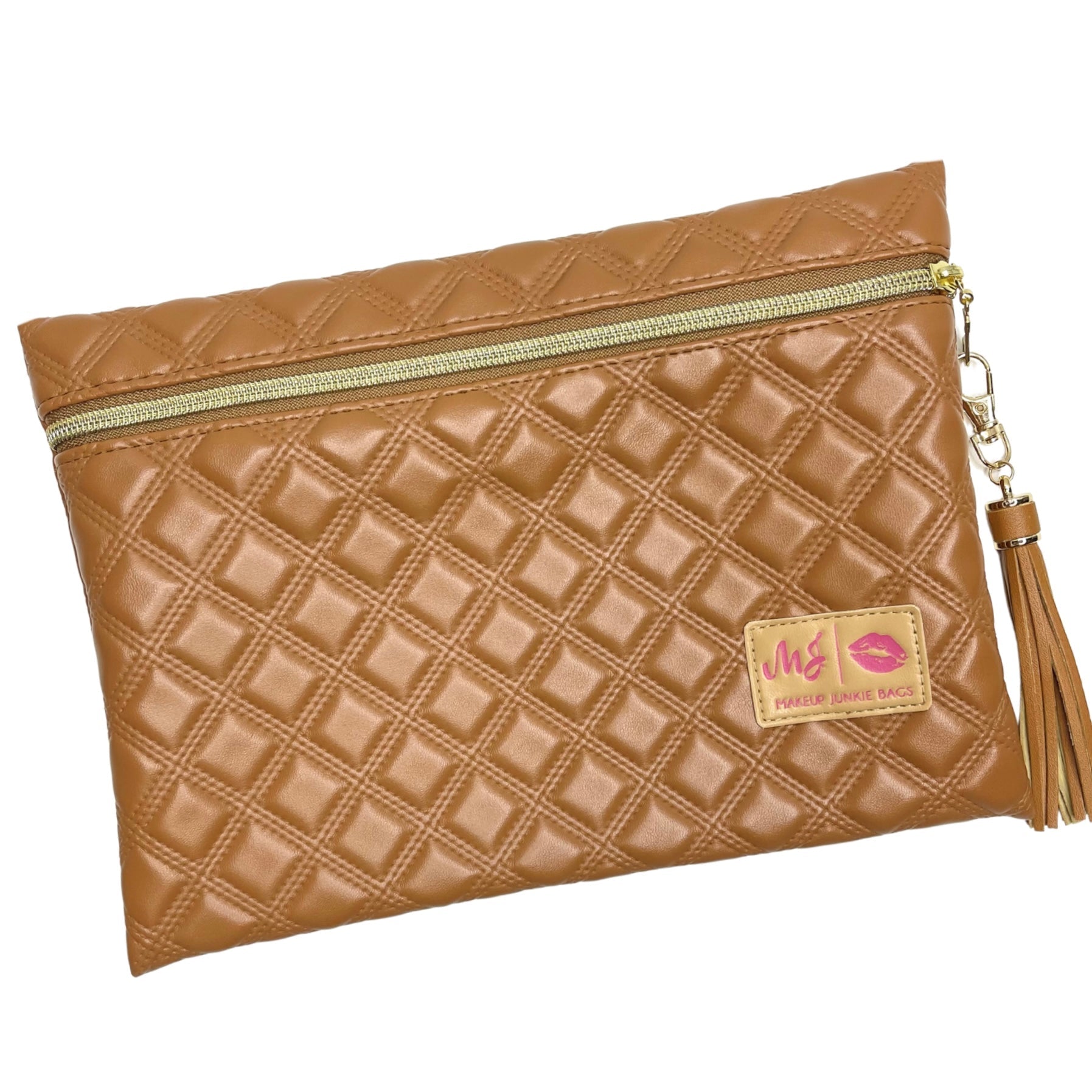 Makeup Junkie Bags Heirloom Cognac