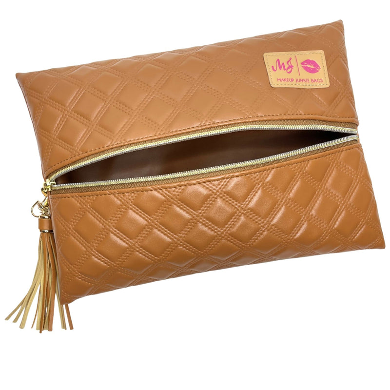 Makeup Junkie Bags Heirloom Cognac