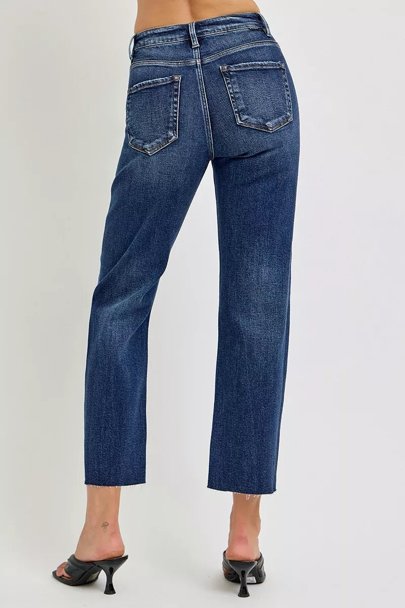 Risen High Rise Slim Barrel Jeans