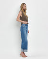 Flying Monkey High Rise Cuffed Wide Leg Jeans