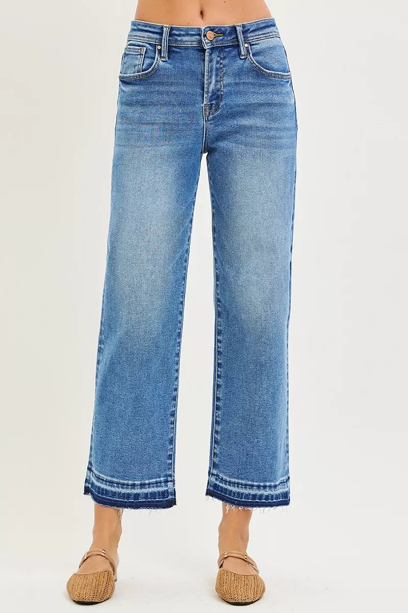 Risen High Rise Slouchy Cropped Boyfriend Jeans 