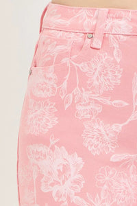 Risen High Rise Floral Printed Shorts