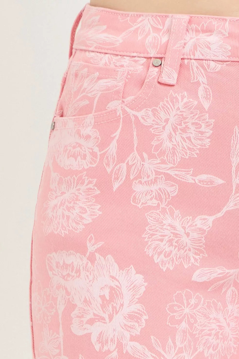 Risen High Rise Floral Printed Shorts