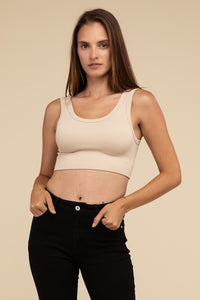 Scoop Ribbed Seamless Crop Top