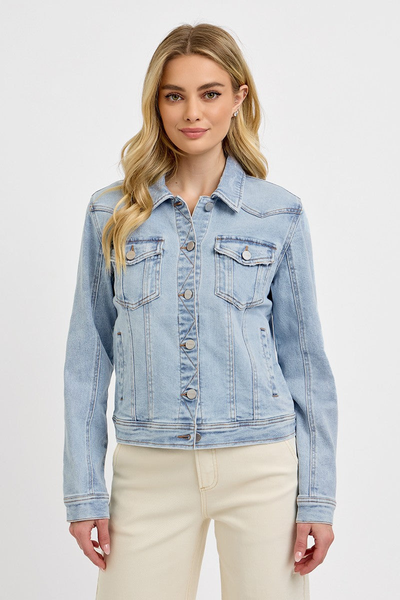 Risen Light Wash Classic Denim Jacket