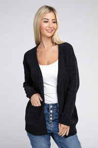 Mallory Melange Open Front Sweater Cardigan