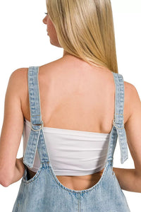 Zenana Denim Short Overalls