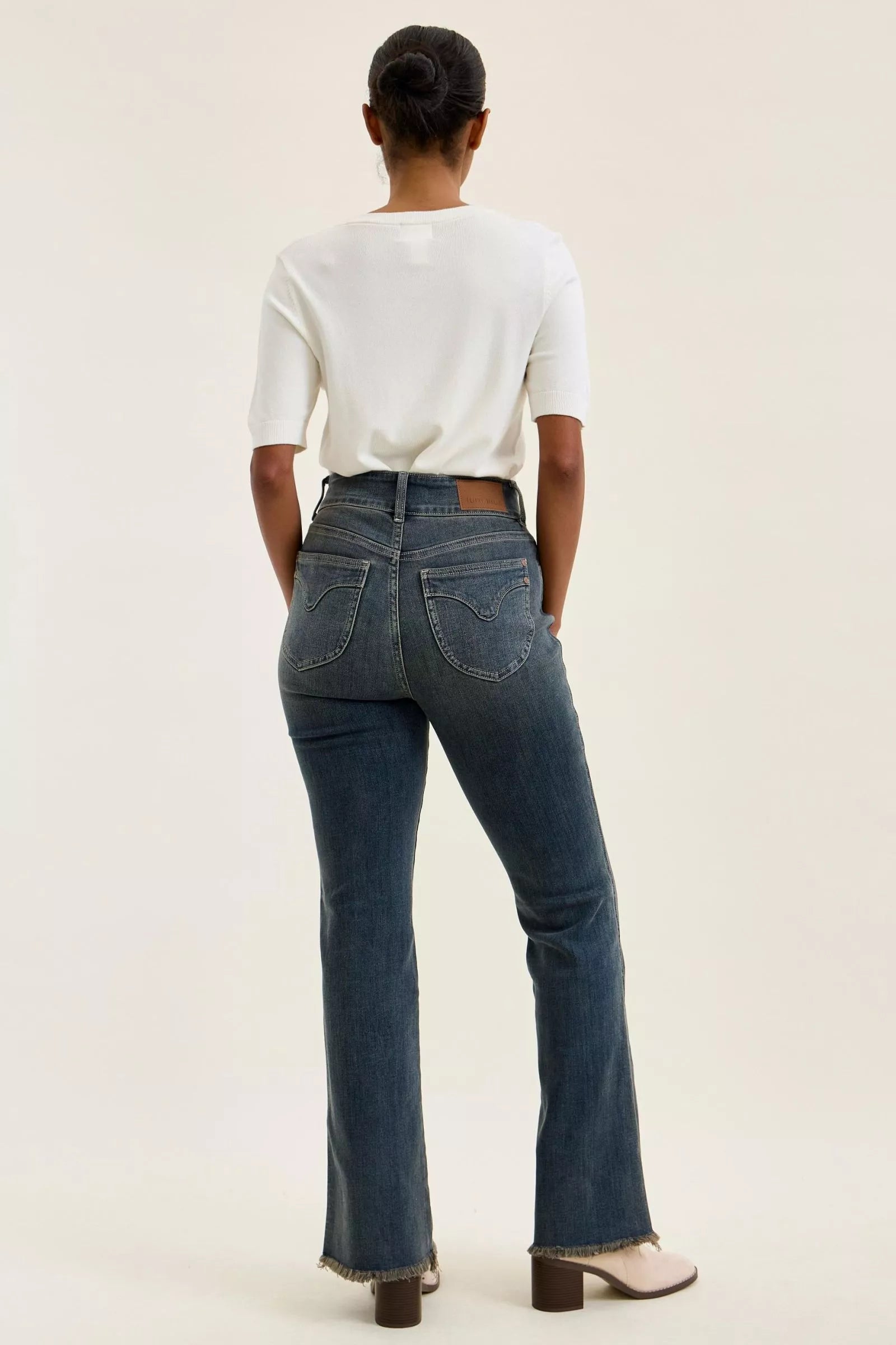 Judy Blue High Rise Daisy Double Button Bootcut Jeans 82734