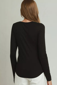 Umgee PULSEKNIT Crewneck Long Sleeve Top