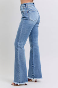 Judy Blue High Rise Raw Hem Bootcut Jeans 82486