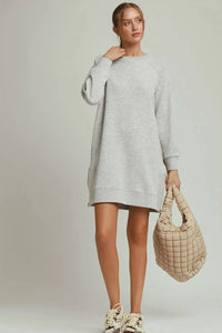 Umgee Side Crochet Zipper Detailed Casual Dress