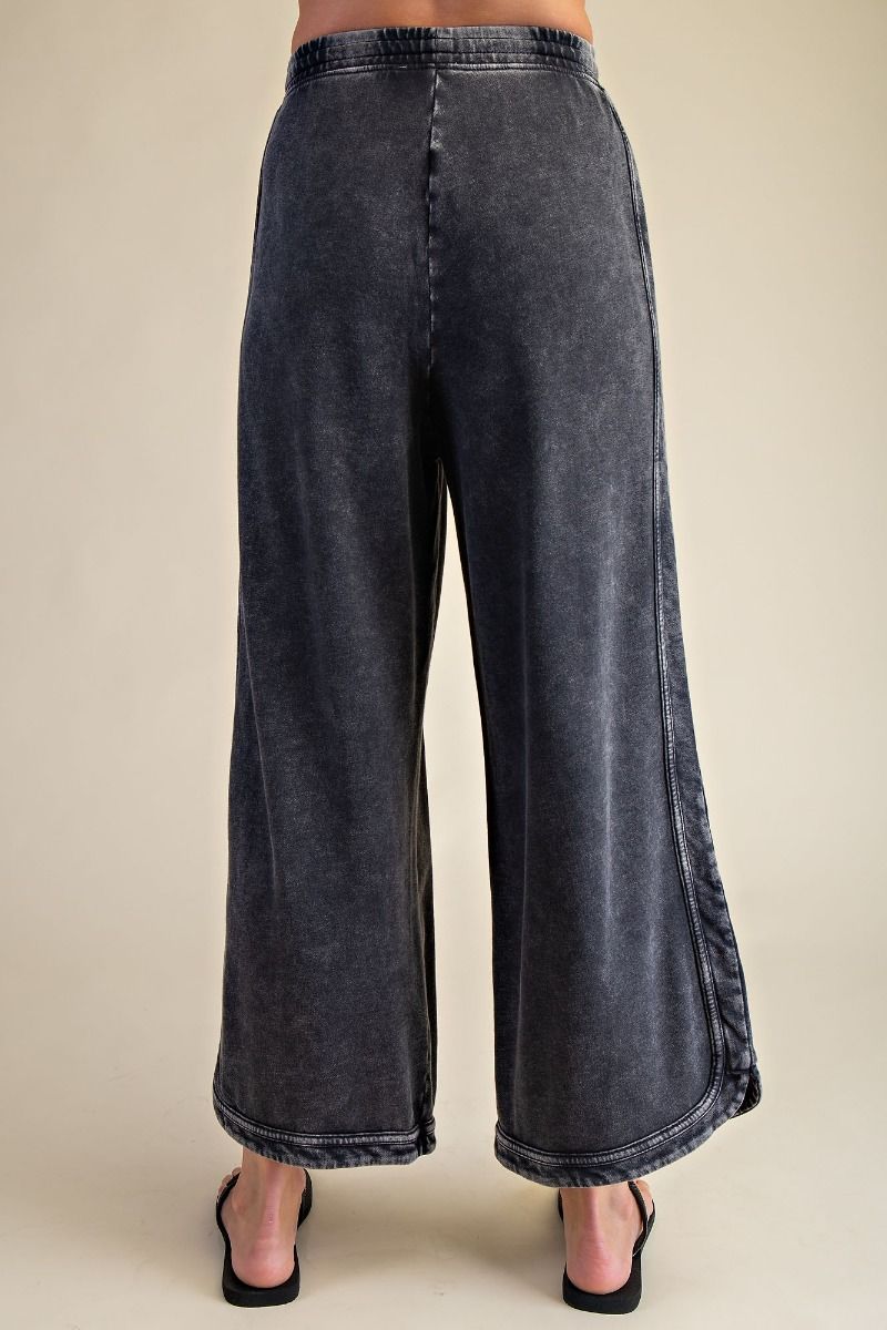 Easel Mineral Washed Terry Knit Pants