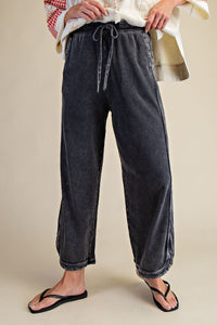 Easel Mineral Washed Terry Knit Pants