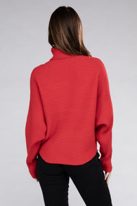 Dolman Sleeve Turtleneck Sweater