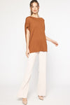 Effortlessly Chic Knit Top - Camel