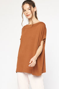 Effortlessly Chic Knit Top - Camel