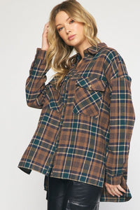 Into The Woods Oversized Flannel Button Down Shirt