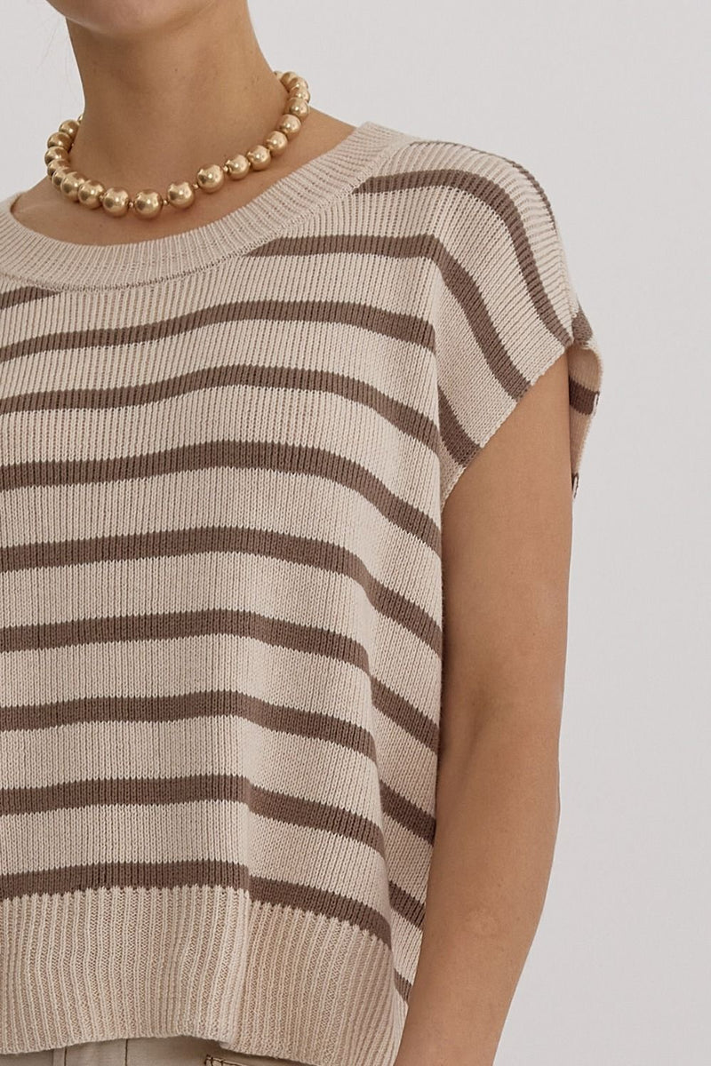 Kelsey Striped Sweater Knit Top